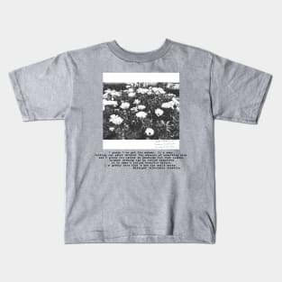 Black and white Sanatorium flowers Kids T-Shirt